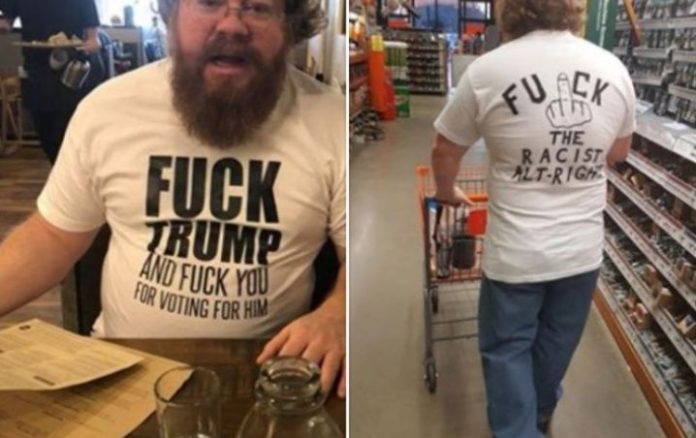 Lo sacaron de restaurante por llevar una camisa anti-Trump 