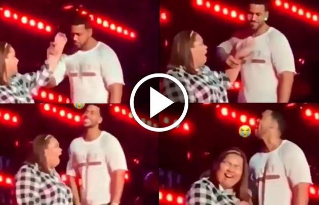 Video: Romeo Santos hace que fan toque sus partes íntimas en pleno concierto Video: Romeo Santos hace que fan toque sus partes íntimas en pleno concierto