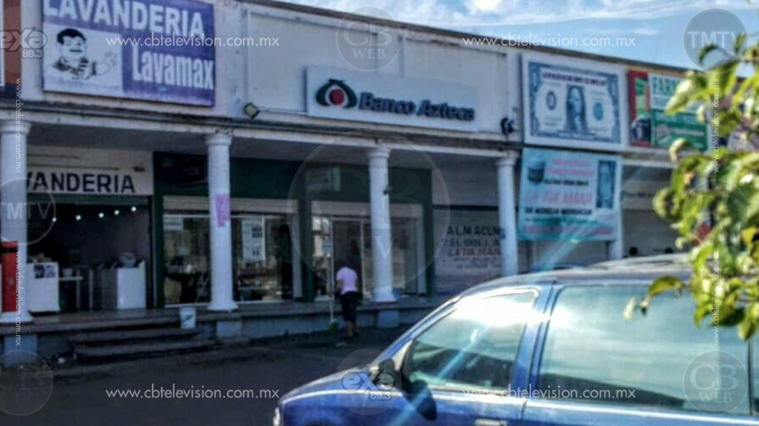 Asaltan sucursal de Banco Azteca, en Tarímbaro Asaltan sucursal de Banco Azteca, en Tarímbaro