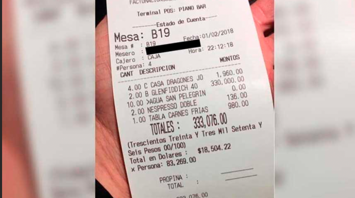 Viral: No eran Slim ni el Canelo, pero también pagaron más de 300 mil pesos en un restaurante