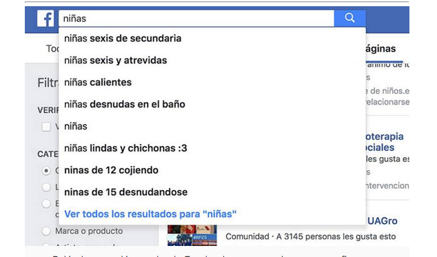 Polémica con el buscador de Facebook por sugerir pornografía Polémica con el buscador de Facebook por sugerir pornografía