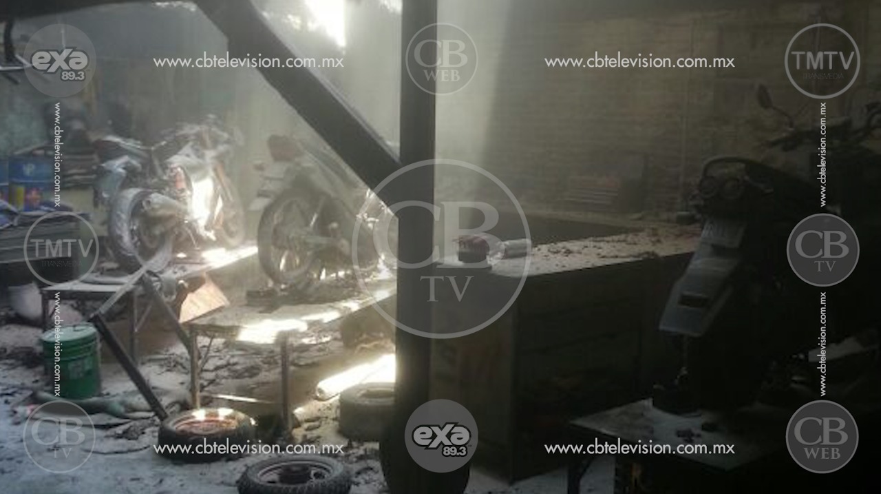 Morelia: Incendio de taller de motos moviliza a Bomberos Morelia: Incendio de taller de motos moviliza a Bomberos