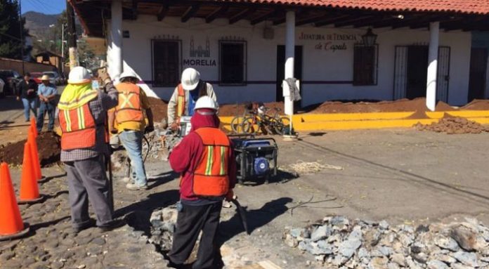 Cableado subterráneo en Capula, impulsará su candidatura como Pueblo Mágico