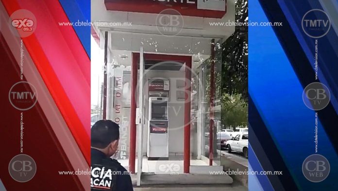 Intentan sabotear cajero en pleno centro de Apatzingán