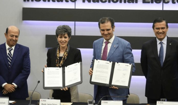 Signan convenio INE y TEPJF; compartirán bases de datos para fiscalización