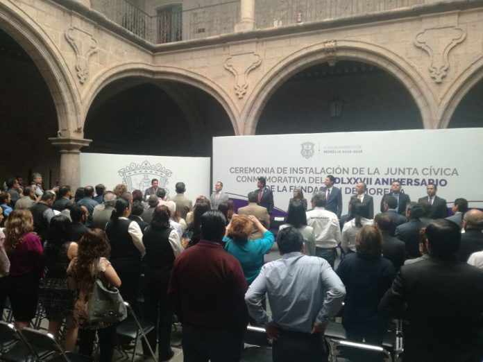 Instala Ayuntamiento junta cívica del CDLXXVII aniversario de la fundación de Morelia
