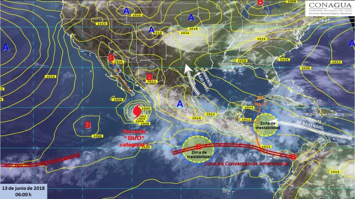 Clima: Huracán “Bud” se degrada a tormenta tropical