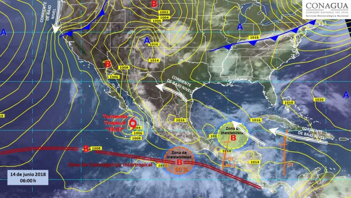 Clima: “Bud” tocará tierra hoy, habrá fuertes tormentas