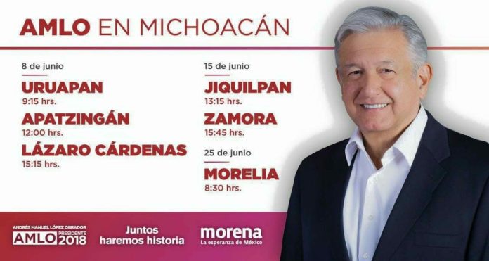 Cambio de agenda; AMLO visitará tres municipios más el viernes ocho de junio
