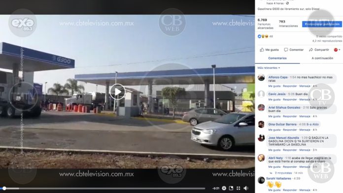 Contradicen usuarios en redes sociales, supuesto abasto de combustible en Morelia