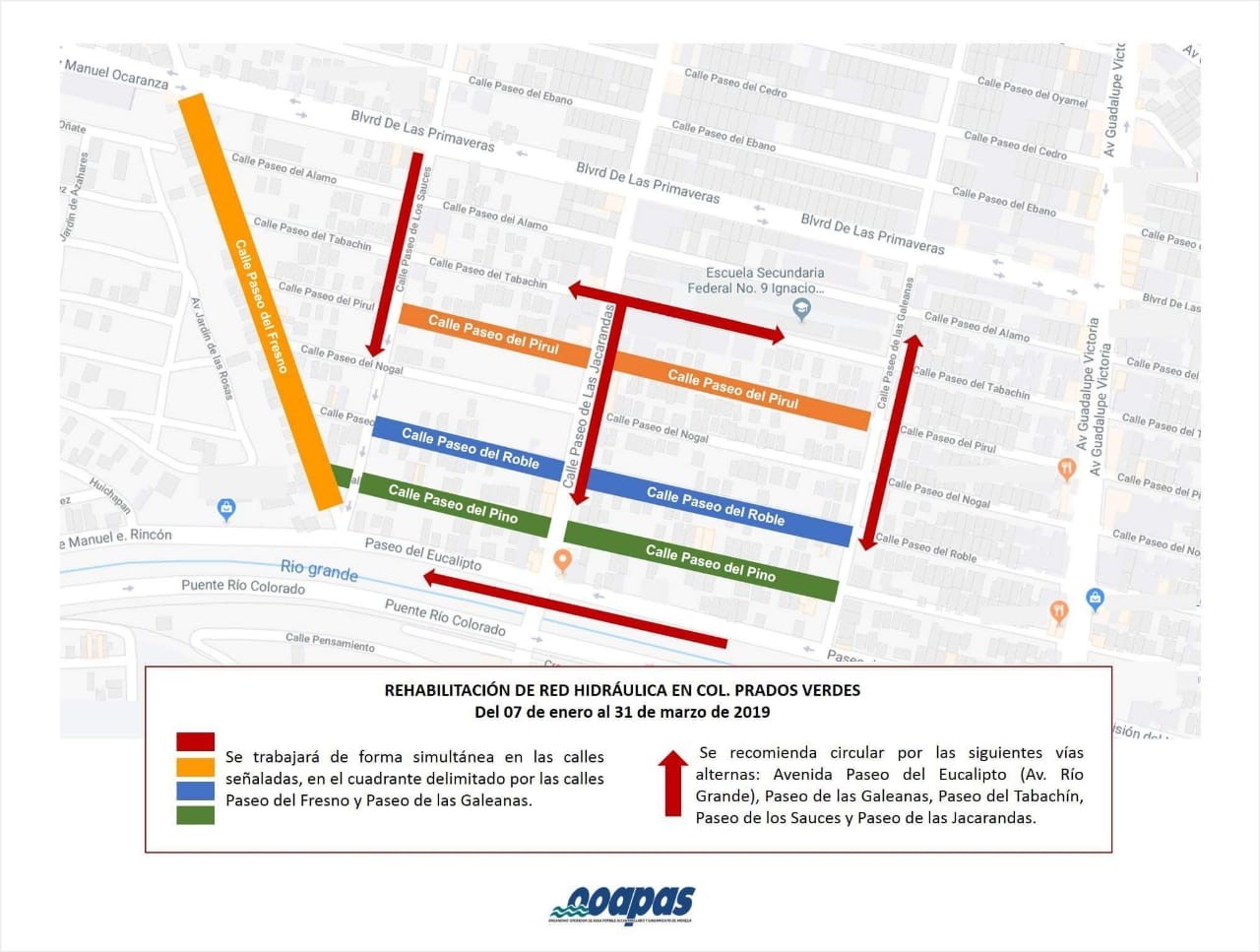 OOAPAS realizará tres obras en beneficio de los morelianos