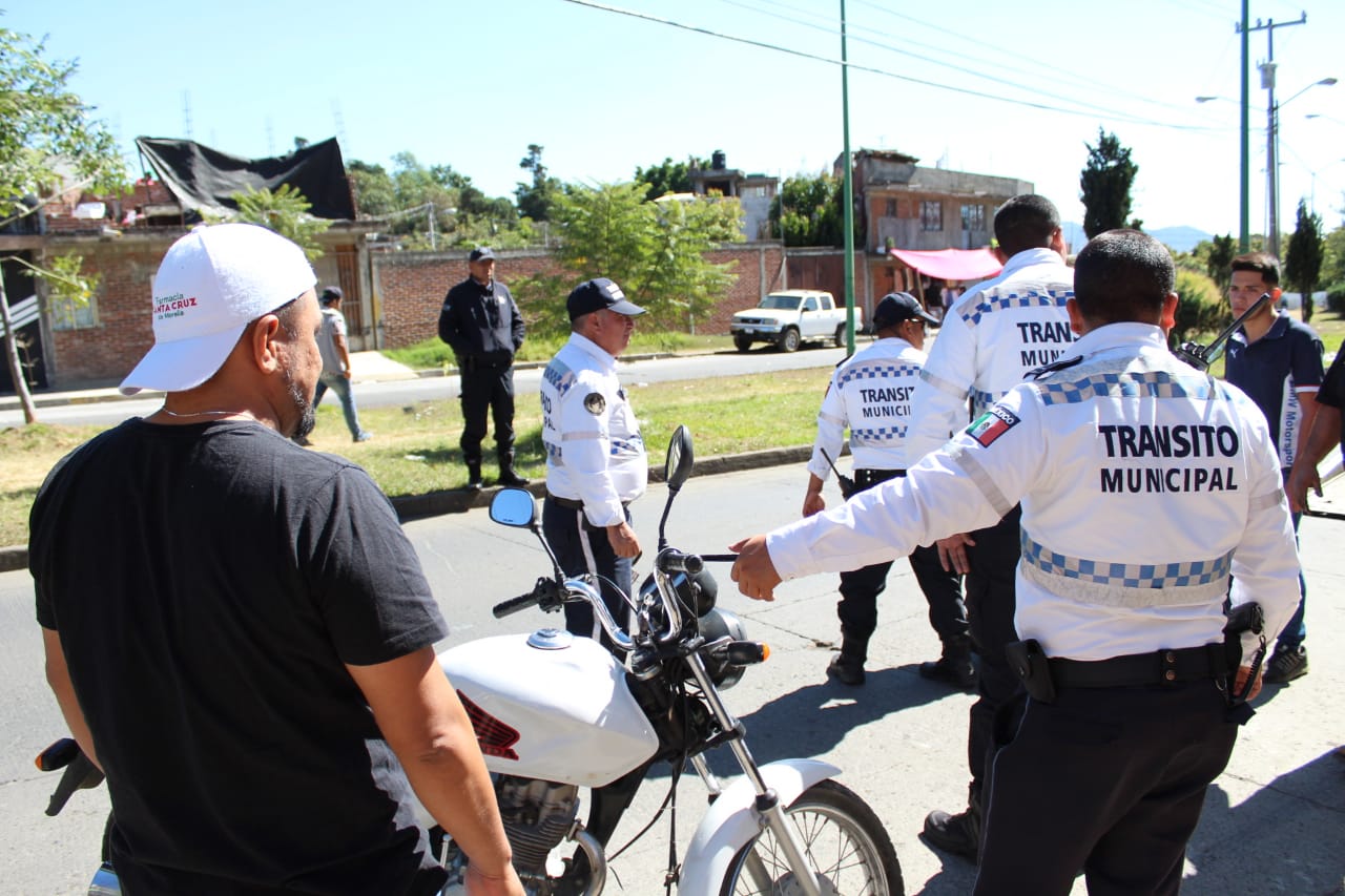 SSPM refuerza operativo de Revisión de Motociclistas