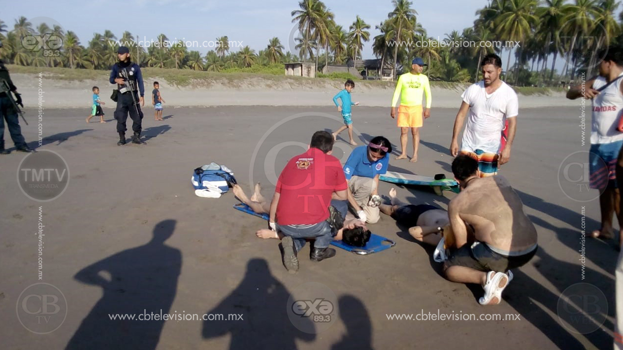 Tres turistas estuvieron a punto de morir ahogados en Lázaro Cárdenas