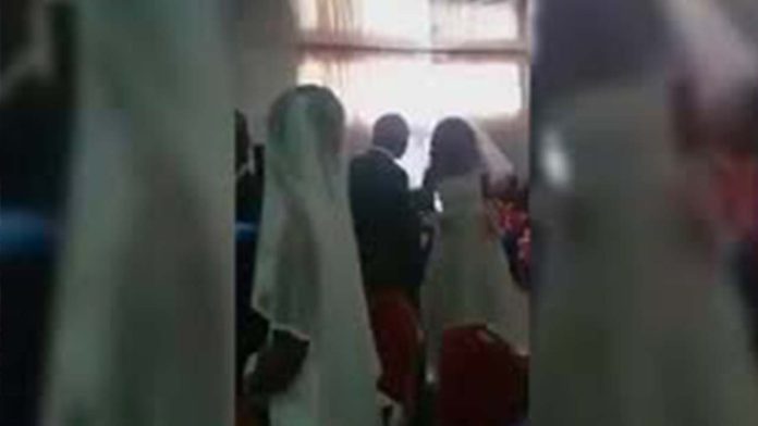 En plena boda se aparece la amante vestida de novia