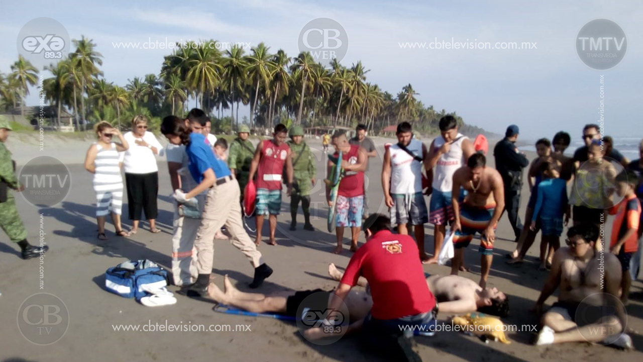 Tres turistas estuvieron a punto de morir ahogados en Lázaro Cárdenas