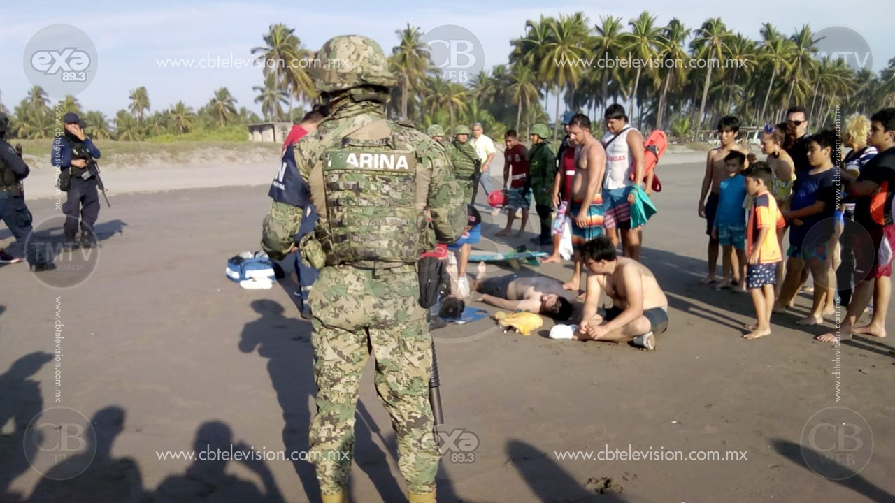 Tres turistas estuvieron a punto de morir ahogados en Lázaro Cárdenas
