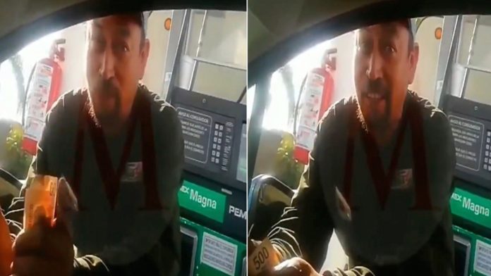 Empleado de gasolinera pide dinero extra a cambio de vender el combustible
