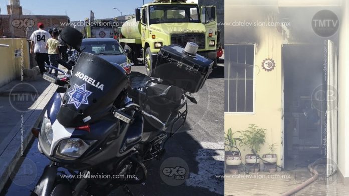 Bomberos sofocan incendio de domicilio en fraccionamiento de Morelia