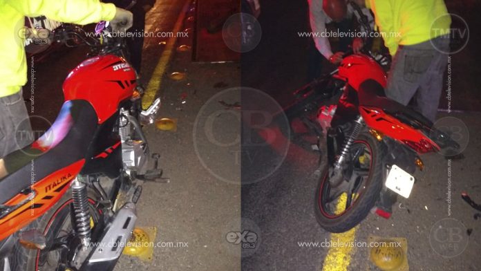 Motociclista resultó lesionado en choque en la Morelia-Charo