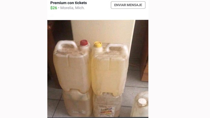 Debido al desabasto, venden gasolina en Redes Sociales