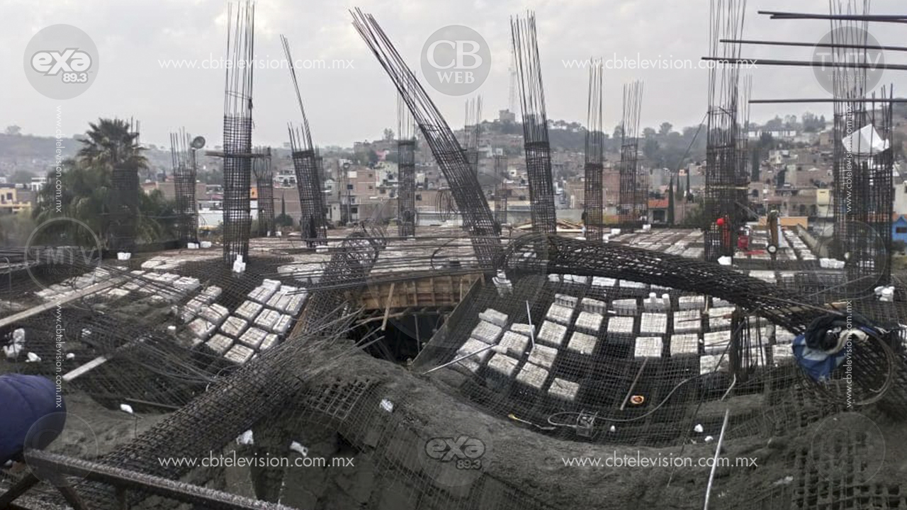 Se derrumba obra en construcción en San Juan de Los Lagos, hay ocho heridos