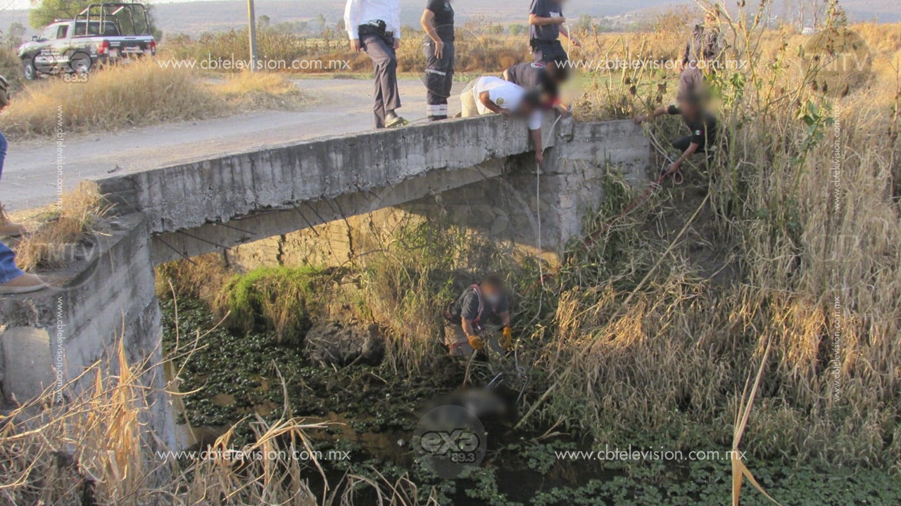 Encuentran un muerto en canal de riego de Tarimbaro