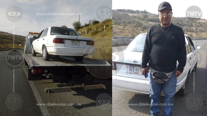 Detienen a un hombre por conducir auto robado en Tarímbaro