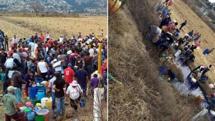 Gente se une para saquear toma clandestina de combustible en EdoMex