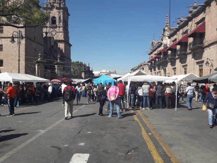 ¡Al fin! Retira CNTE plantón en Centro de Morelia