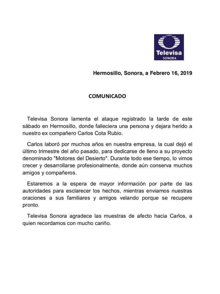 Matan a balazos a periodista y hieren a expresentador de deportes de Televisa