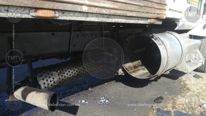 Camionero moreliano queda herido tras flamazo de diésel en Tarímbaro
