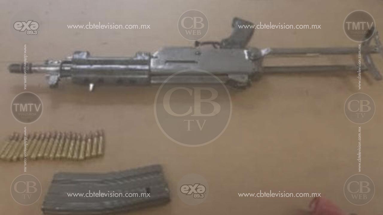Asegura SSP a tres con arma de fuego y vehículo robado en Salvador Escalante