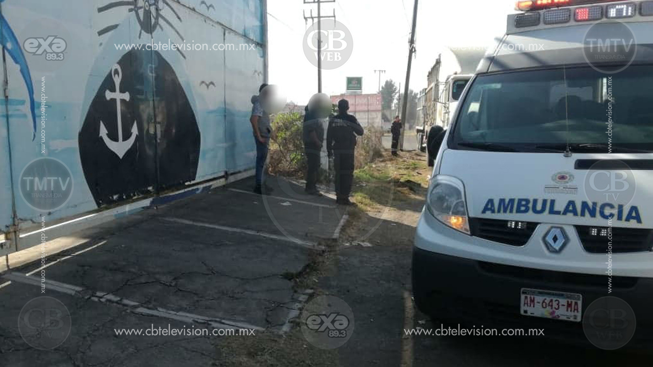 Camionero moreliano queda herido tras flamazo de diésel en Tarímbaro