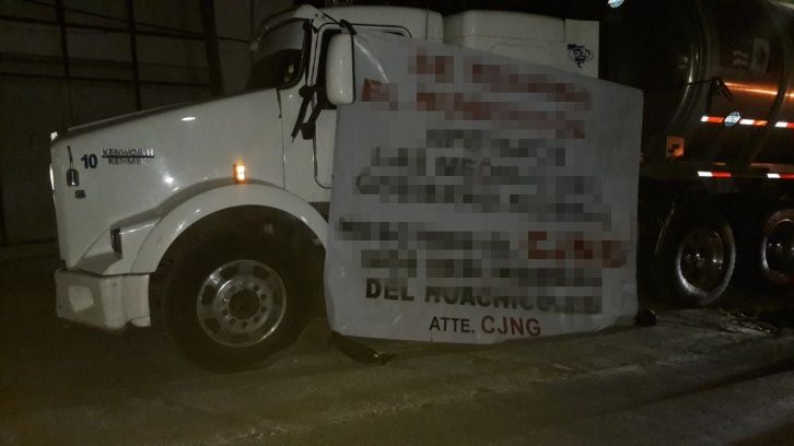 Supuesto cartel de Jalisco deja narcomantas con mensaje deslindándose del huachicoleo