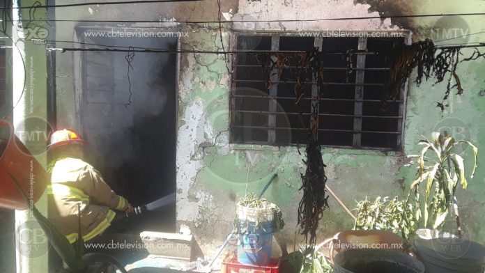 Falla en cableado eléctrico incendia habitación  