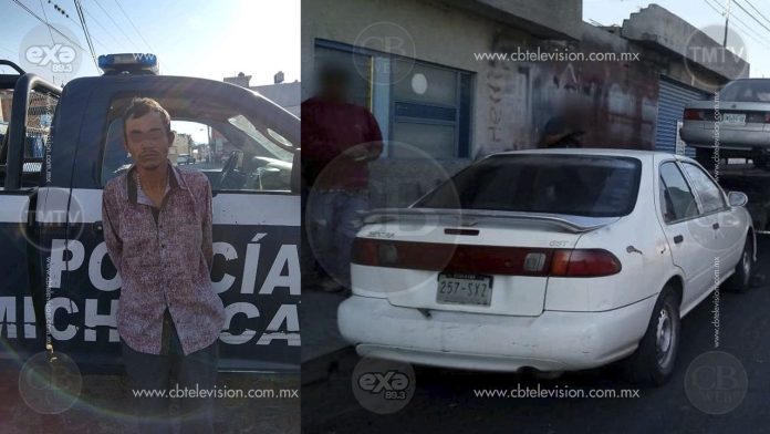 Detienen a habitante de Puruándiro por robar autos en Huandacareo