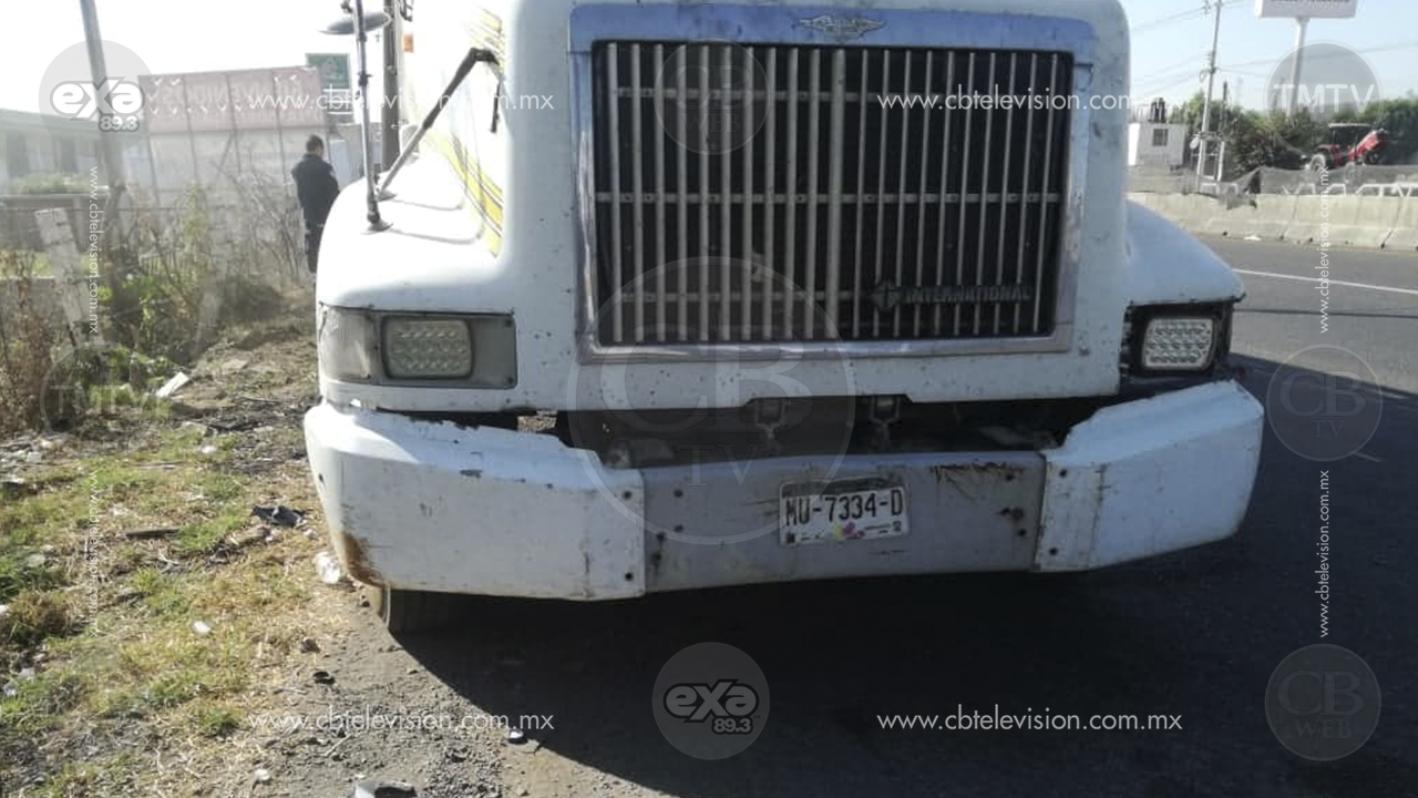 Camionero moreliano queda herido tras flamazo de diésel en Tarímbaro