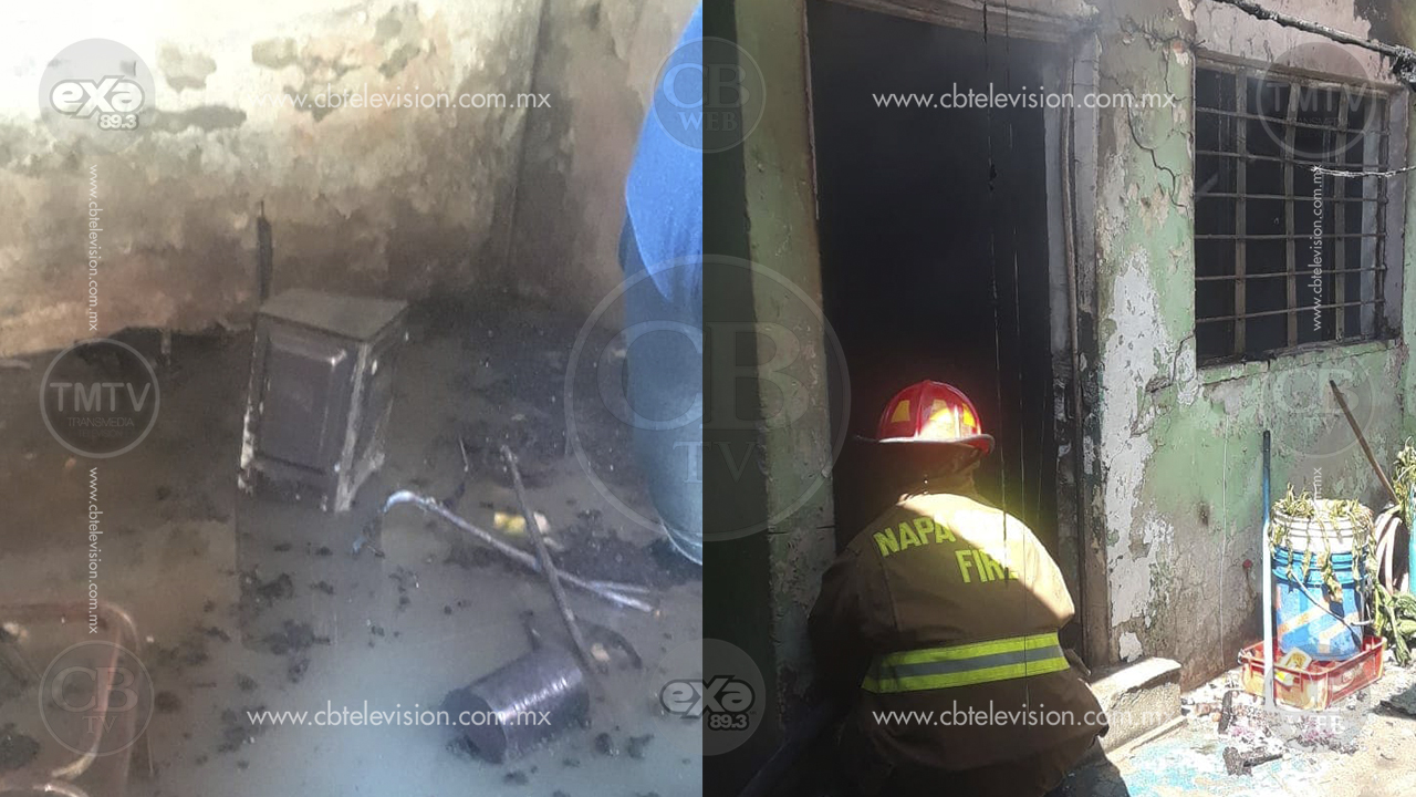 Falla en cableado eléctrico incendia habitación  
