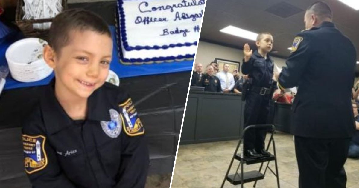 Niña con cáncer cumple su sueño de ser policía honoraria