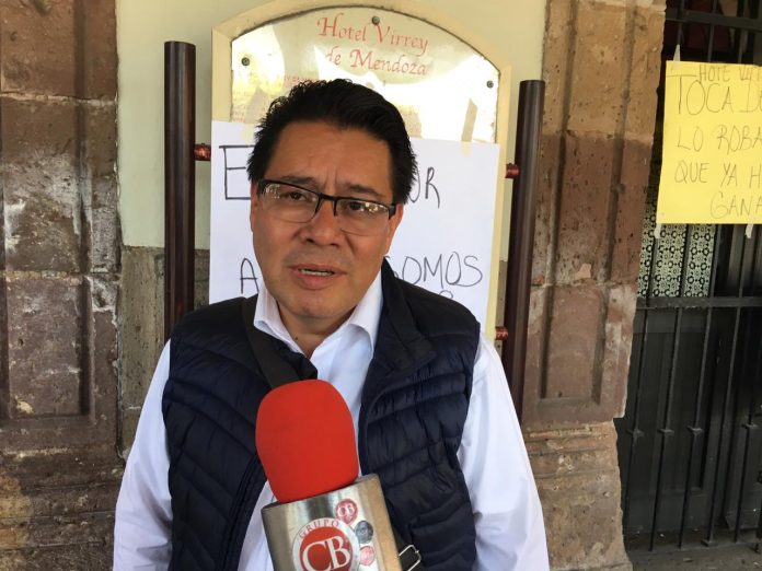 Continúan en paro de la labores empleados del hotel Virrey de Mendoza