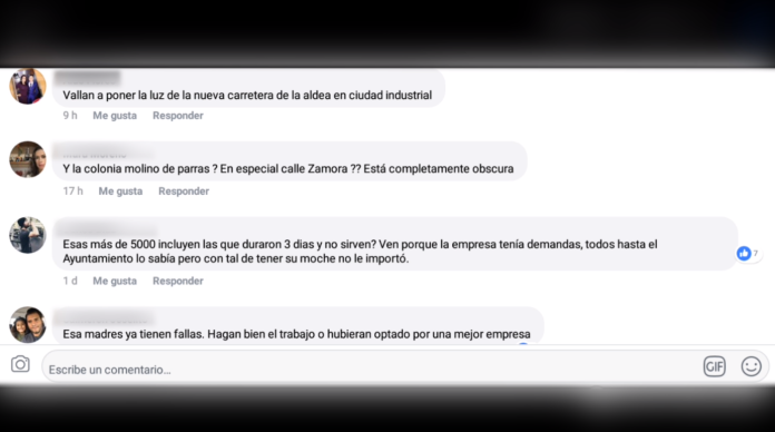 Contradicen ciudadanos al Ayuntamiento de Morelia, aseguran fallas en nuevas luminarias