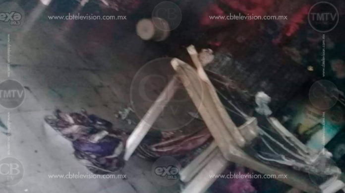 Se incendia bar en Apatzingán