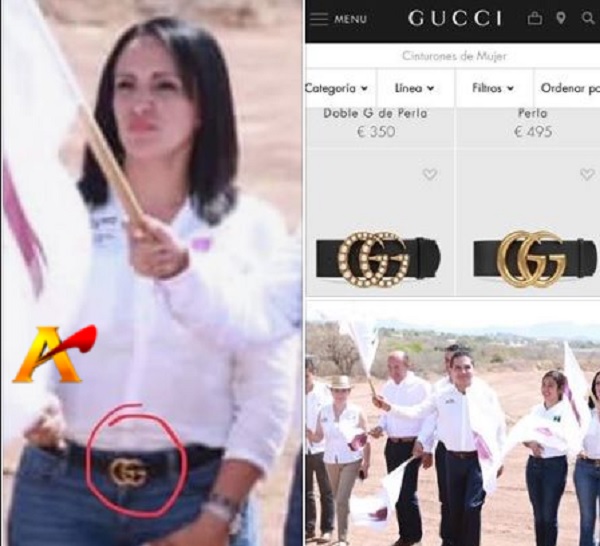 Michoacán: Funcionaria Estatal Presume Cinturón Gucci De 17 Mil Pesitos