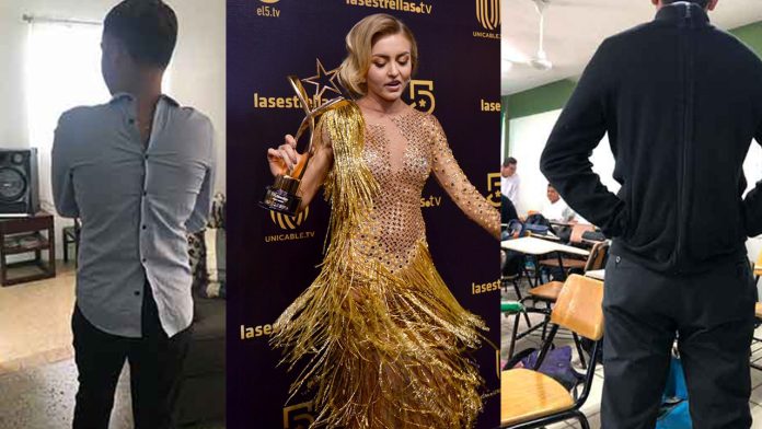 Llegó el #AngeliqueChallenge, ponerse la ropa al revés