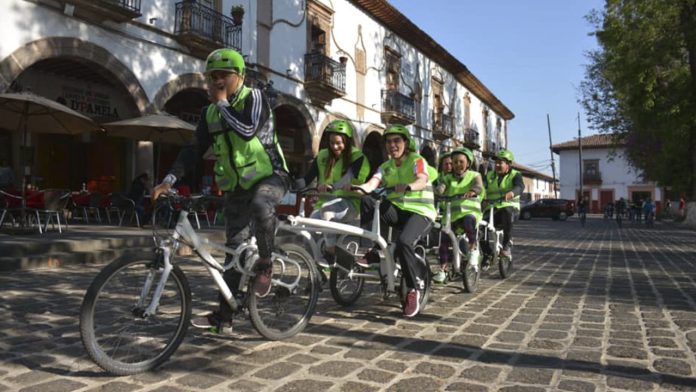 Llegan a Pátzcuaro los recorridos en bicicleta grupales