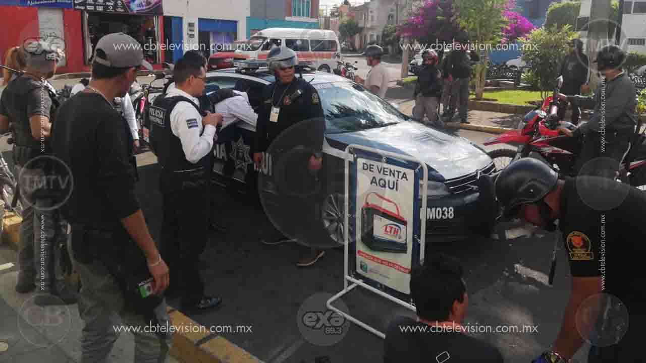 A plena luz del día intenta asaltar a peatón cerca del centro de Morelia 