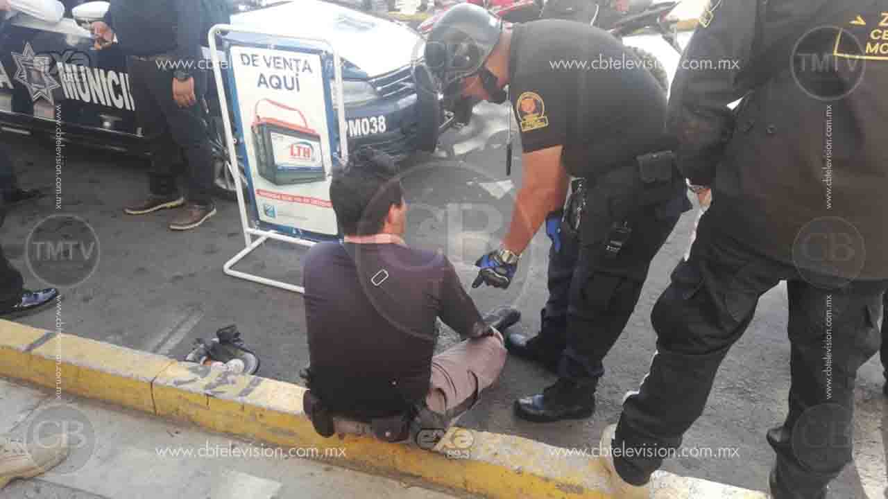 A plena luz del día intenta asaltar a peatón cerca del centro de Morelia 
