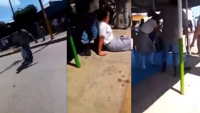 Hombre encuentra a su sobrina bebiendo afuera de la escuela y la arrastra del cabello