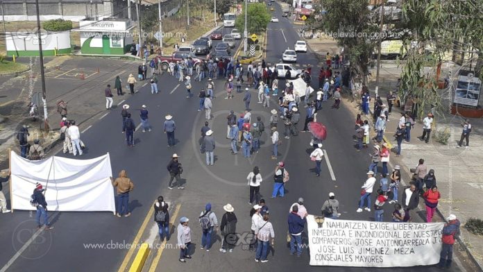 Protestan familiares de comuneros arrestados el pasado noviembre en Nahuatzen