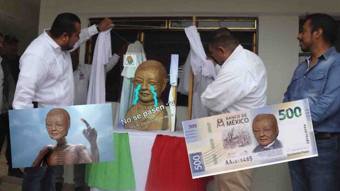 ¡De otro planeta!, Internautas se burlan del busto de Benito Juárez haciendo memes